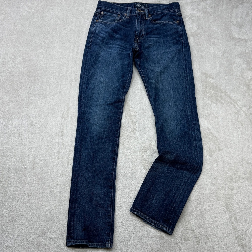 Lucky Brand 121 Heritage Slim Jeans Mens 29x34 Dark Wash Blue Denim Preppy Y2K